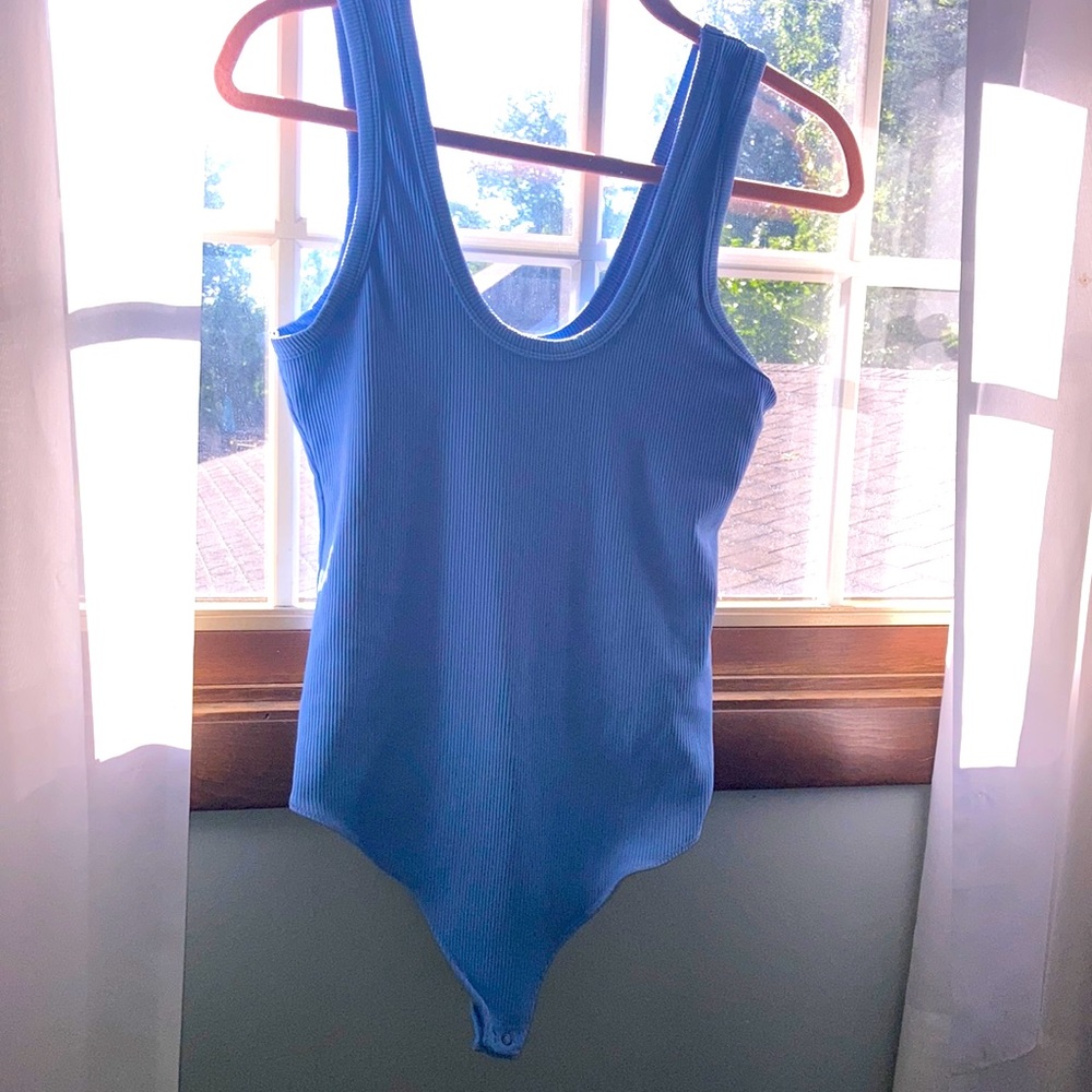Abercrombie and Fitch scoop neck ribbed soft af snap bodysuit